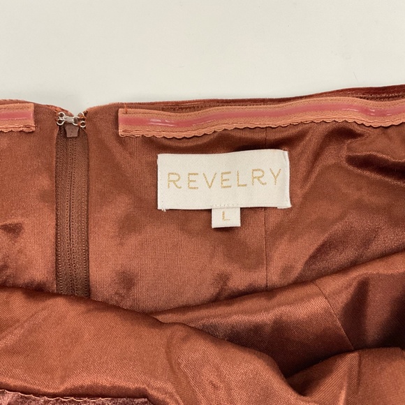 NWT Revelry Velvet Tube Top Terracotta Color Sleeveless Bustier size L - Picture 14 of 15